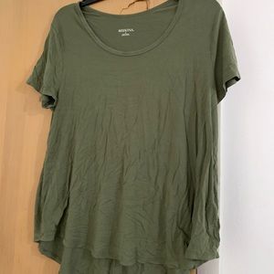 Medona Green High-Low shirt